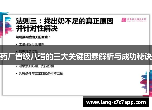 药厂晋级八强的三大关键因素解析与成功秘诀